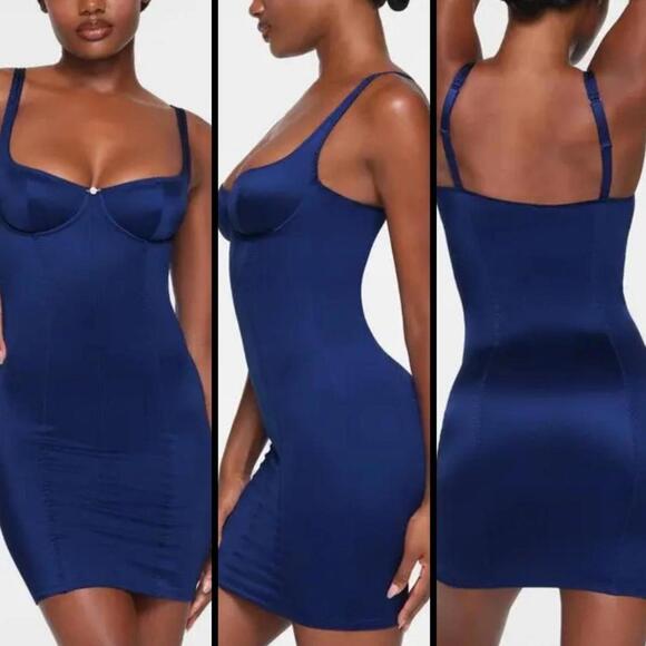Skims Stretch Satin Dress - Picture 1 of 2